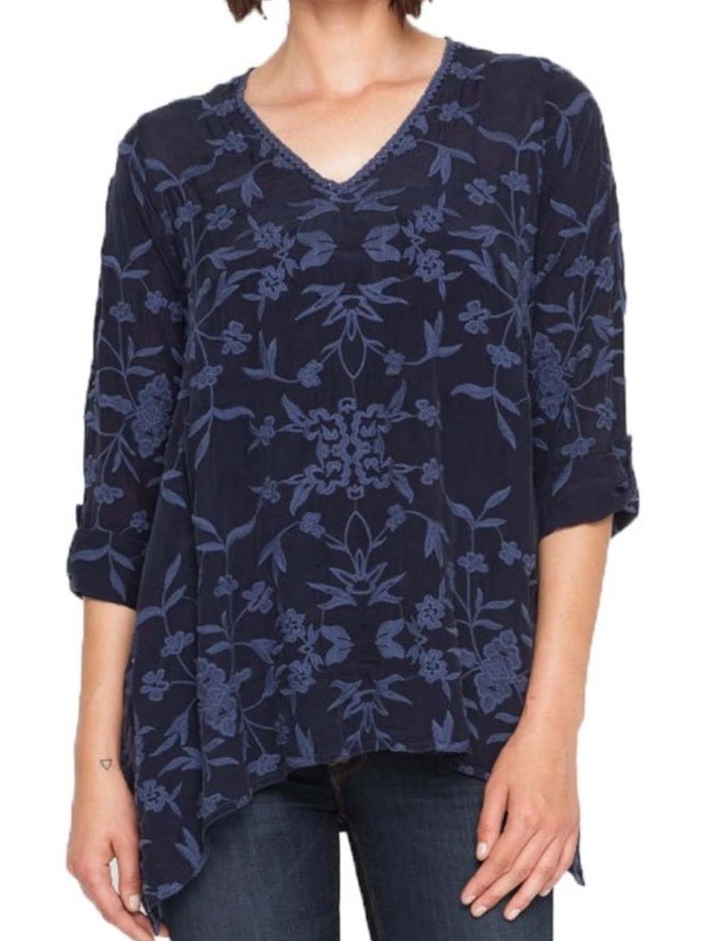 Euc Johnny Was | Lonny Handkerchief Tunic Embroidered XL